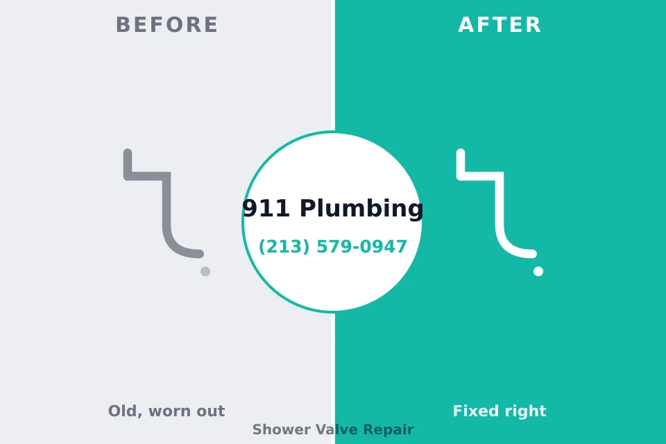 Before and after: plumbing repair North Valley Stream, NY